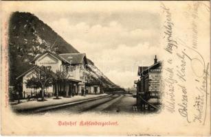 1900 Wien, Vienna, Bécs XIX. Kahlenbergerdorf, Bahnhof / railway station
