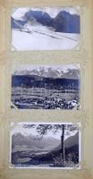 Ausztria képeslapgyűjtemény: kb 300 db zömmel kisalakú fekete-fehér városképes lap a 30-as 60-as évekből, régi dekoratív albumban. Gondosan kezelt anyag!