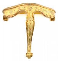 Neorokokó fali konzol. Kézzel festett fa kis sérülésekkel. 36x36 cm