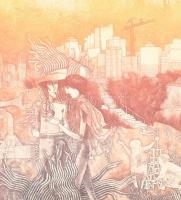 Egresi Zsuzsa (1954-): Dunaújváros. Színezett rézkarc, papír, jelzett, számozott (100/86), üvegezett...