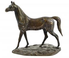 Jelzés nélkül: Ló szobor. Bronz, fém talapzaton. 22x19 cm