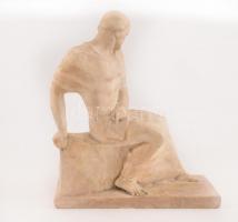 Csorba Géza (1892-1974): Ady Endre síremléke. Kerámia minta szobor a megvalósult emlékműhöz. Jelzés ...