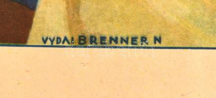 cca 1952 Konyhai szocreál felvédő az ötéves terv teremtette  gazdaságot dicsérve, szignózott: Vidai ...