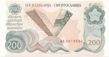 Jugoszlávia 1990. 200D T:I Yugoslavia 1990. 200 Dinara C:UNC Krause 102.a