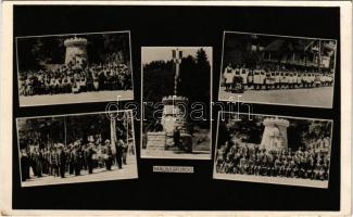 1943 Málnásfürdő, Malnas, Malnas-Bai; Országzászló avatás 1942. VII. 26. Közhasznú szövetkezet kiadása / inauguration ceremony of the Hungarian flag