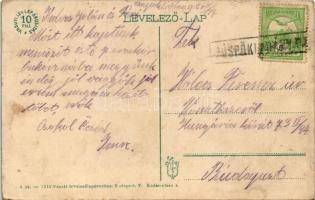 Püspökladány, városháza. Vasúti levelezőlapárusítás 4. sz. 1915. (EK)