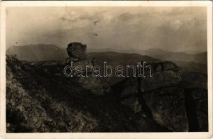 1942 Nagybánya, Baia Mare; Sziklák a Rozsályon. Frankovits kiadása / Varful Ignis / mountain peak, rocks (fl)