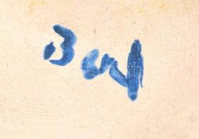 Bod Éva (1924-2004): Csurgatott mázas kerámia padló váza, jelzett, mázhibákkal, m:38 cm