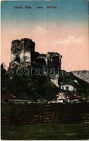 Léva, Levice; Hrad / Várrom. Schulcz Ignác kiadása / castle + "1938 Léva visszatért" So. Stpl. (EK)