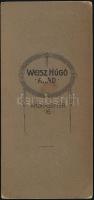 cca 1910 Kislány babával, keményhátú fotó Weisz Hugó aradi műterméből, 16×7,5 cm