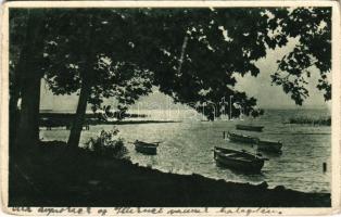 1933 Balaton, csendélet, csónakok (EB)
