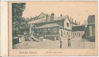 1908 Pécs látképe - saját készítésű képeslapfüzet 42 összeragasztott képeslappal: érdekes és izgalma...