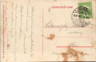 1909 Dombóvár, Új-Dombóvár; pályaudvar, vasútállomás  (fl)