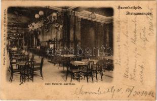 1901 Szombathely, Sabaria kávéház, belső. Knebel kiadása