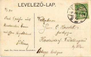 1910 Szombathely, Fő tér és Erzsébet királyné utca, Fleischmann, Kohn, Fogyasztási Szövetkezet üzlet...