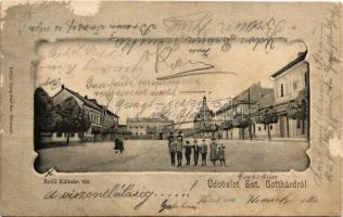 Szentgotthárd, Széll Kálmán tér. Lang Jenő kiadása, Art Nouveau (EK)