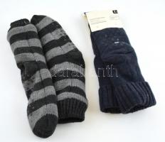 2 pár téli zokni, h: 37 cm