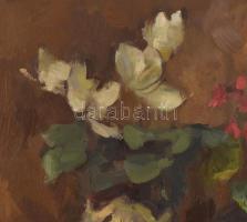 Iván Szilárd (1912-1988): Csendélet. Olaj, vászon, jelzett és datált (Iván Sz. 956 I). Fa keretben, ...