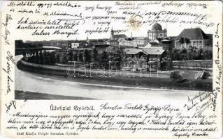 1903 Győr, Radó-Sziget, zsinagóga. Polgár Bertalan 5549. (r)
