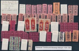 Temesvári Temetkezési társasági bélyegek 1934-1955