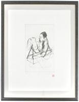 Véssey Gábor (1948-): Epitáfeum. Hidegtű, merített papír, jelzett és datált (Véssey 2000.), számozot...