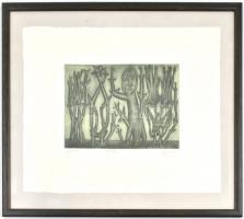 Gaál József (1960- ): Vegetáció. Színes rézkarc, merített papír, jelzett, művészpéldány E.A. I/VII.,...