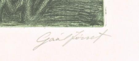 Gaál József (1960- ): Vegetáció. Színes rézkarc, merített papír, jelzett, művészpéldány E.A. I/VII.,...