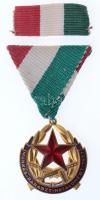 1957. Munkás-Paraszt Hatalomért Emlékérem aranyozott, zománcozott Br kitüntetés mellszalagon, eredeti dísztokban adományozói okirattal és viselői igazolvánnyal T:1-