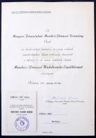 1957. "Munkás-Paraszt Hatalomért Emlékérem" aranyozott, zománcozott Br kitüntetés mellszal...