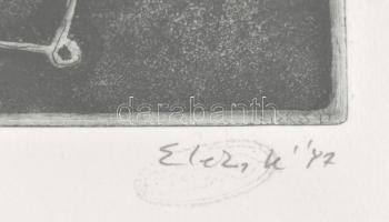 Elekes Károly (1951-) Asztrál III. Mezzotinto, rézkarc, merített papír, jelzett, számozott (19/20). ...