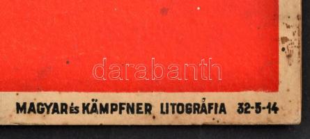 cca 1920-1930 Dreher Bak Sör, Bp., Magyar és Kämpfner Litográfia, nagyméretű karton, litografált rek...