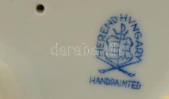 Herendi porcelán kacsapár, kézzel festett, jelzett, hibátlan 10x7x7,5 cm