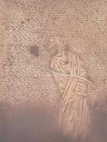 Muzsnay Ákos (1945-): Fal I. Rézkarc, merített papír. Jelzett és datált (Muzsnay 2000), művészpéldány: E.A. III/III. Üvegezett fa keretben, 33,5×25,5 cm