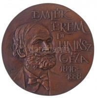M. Kemény Judit (1918-2009) 1998. "Emlékérem Dr. Halász Géza 1816-1888 / Magyar Életbiztosítási Orvostani Társaság és a Pest Megyei Tisztifőorvosi Hivatal 1998 (gravírozva: Dr. Vértes László 2000)" Br emlékérem (89mm) T:1-