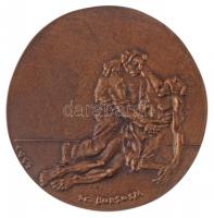 Borsos Miklós (1906-1990) 1955. "Hommaceá Albert Schweitzer 1955 / 1955 SC." öntött Br eml...