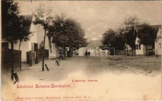 Balatonberény, Fő utca. Mérei Ignác kiadása 62. sz.  (fl)