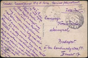1916 Tábori posta képeslap / Field postcard S.M.S. POLA