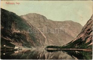 1914 Gudvangen, Sogn / general view, mountain (EK)