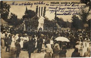 1924 Hencida, Hősök szobra avatási ünnepsége. photo (Rb)