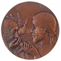 Soltra Elemér (1922-2013) 1994. "Magyar Gerontológiai Társaság - Pécsi Akadémiai Bizottság - Baranya Megyei Kórház Geriatriai Osztálya Pécsbánya - Egyház és Gerontológia - Egyházak az Idősekért Tudományos Konferencia" Br emlékérem (109mm) T:2,2- korr.