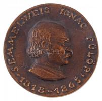 Búza Barna (1910-2010) ~1965. Semmelweis Ignác Fülöp 1818-1865 öntött Br emlékérem (95mm) T:2