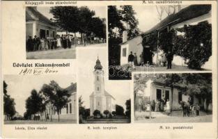 1913 Kiskomárom (Zalakomár), M. kir. csendőrlaktanya, M. kir. postahivatal, iskola, utca, Római katolikus templom, Közjegyzői iroda. Skopál Fülöp 493.