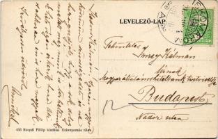 1913 Kiskomárom (Zalakomár), M. kir. csendőrlaktanya, M. kir. postahivatal, iskola, utca, Római kato...