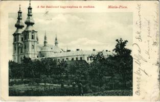 1906 Máriapócs, a Szent Bazil rend kegytemploma és rendháza (ázott / wet damage)