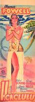 1939 Honolulu, amerikai film plakát (Metro-Goldwyn-Mayer), főszereplők: Eleanor Powell, Robert Young, George Burns Allen, rendezte: Edward Buzzell, jelzett a nyomaton (Békés), Bp., Kellner-Márkus-ny., 91x31 cm
