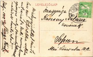 1912 Beckó, Beczkó, Beckov; Beckó vára. W.L. Bp. 17448. Biel L. kiadása / Hrad Beckov / castle ruins