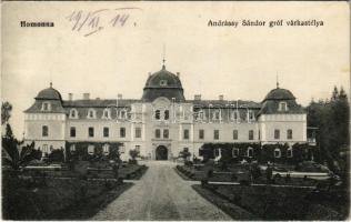 1914 Homonna, Homenau, Humenné; Andrássy Sándor gróf várkastélya / castle