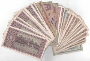 61db vegyes Korona- és Pengő bankjegytétel T:III,III-