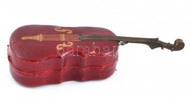 Tintatartó bőgő alakú tokban, h: 12 cm