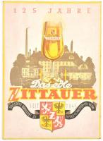cca 1970 Zittauer német sörös plakát kartonon / German beer advertising 30x42 cm